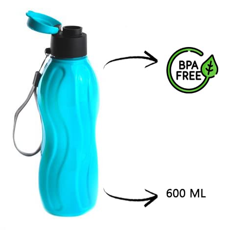 Garrafa squeeze infinity academia escola caminhada esporte 600ML BPA FREE + escova de limpeza de gar