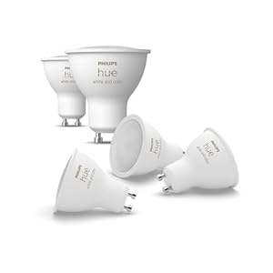 Philips Hue White & Color Ambiance GU10 LED Spot 5-Pack (400 lm), dimmable LED Lamps for The Hue Lighting System with 16 Million Colours, Smart Light Control via Voice and app