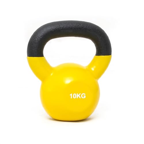 Image of Body Maxx Vinyl Coated Kettlebells For Home Gym & Club Workouts, Solid Cast Iron Vinyl Coated Kettlebells For Unisex Use (10 KG)