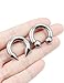 Tvalccoy F136 Titanium 4g Septum Ring Prince Albert Jewelry for Men 4 Gauge Earrings 14mm PA Spike Horseshoe Piercing Internally Threaded