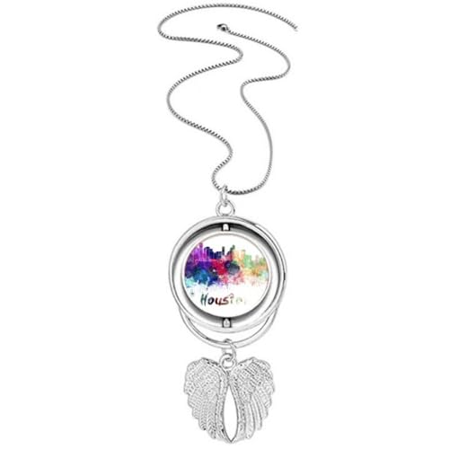 Collier avec pendentif en forme d'ailes d'ange Houston Amecity femme