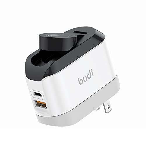 Budi Iphone Fast Charger With Foldable Apple Watch Wireless Charging Usb Pd 38W Wall Charge Travel Charger For Apple Watch Block Wall Charger Iphone 13/12/Mini/12 Pro Max Phone Airpods, Apple Watch #TOP6