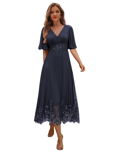 RSOETOO Long Mother of The Bride Dresses for Women with