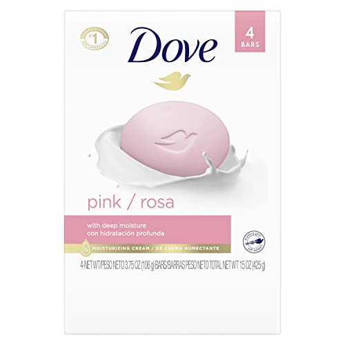 Image of Dove Beauty Bar For Softer Skin Pink More Moisturizing Than Bar Soap, 106g( 4 Bars Each)