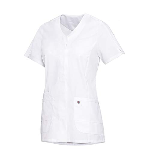 BP 1764-684-0021-Ln Super Light Fabric Tunic for Women 49% Cotton, 49% Polyester, 2% Elastolefin, White, Ln Size