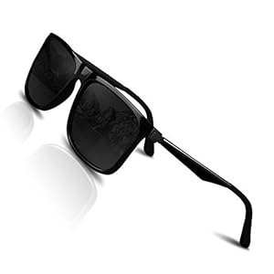CHEREEKI Lunette de Soleil Polarisées pour Hommes et Femme Protection UV400，Lumière et Mode