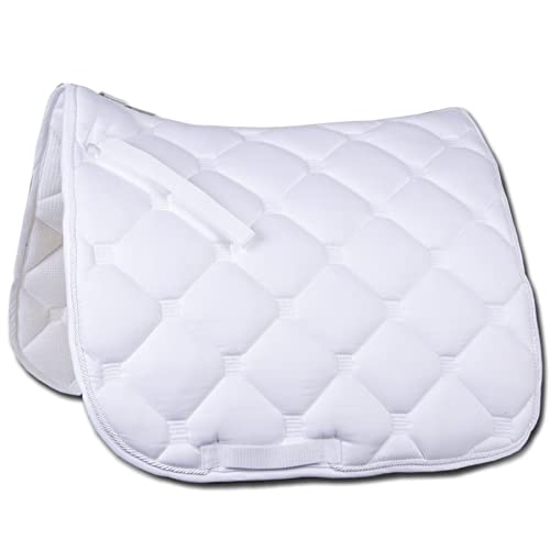 Schabracke Esperia blanc matelassé chabraque dressage ergonomique D