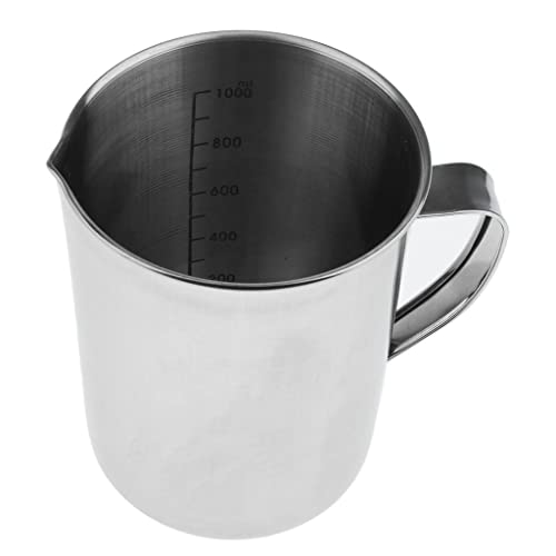 2 Verres Doseurs 1000ml en Acier Inoxydable Gobelets Gradués