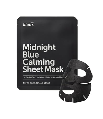 DearKlairs] Midnight Blue Calming Sheet Mask 10 Sheet, Soothing I...