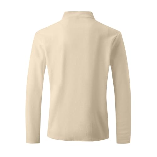 Men's Shirt Long Sleeve Banded Collar Button Up Shirts Beach Casual Vacation Henley Shirt Big and Tall Plain Top4