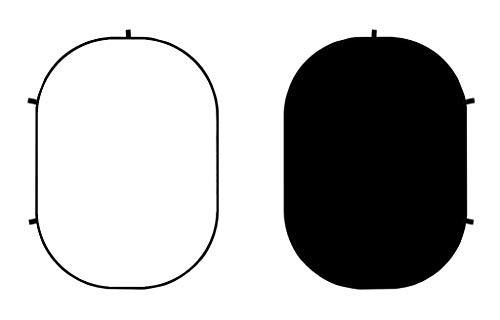 Kate 1.5x2m Weiß/Schwarz Falthintergrund Fotografie Faltbarer Studio Hintergrund Faltender Hintergrund für Online Meeting Video Hintergründe...