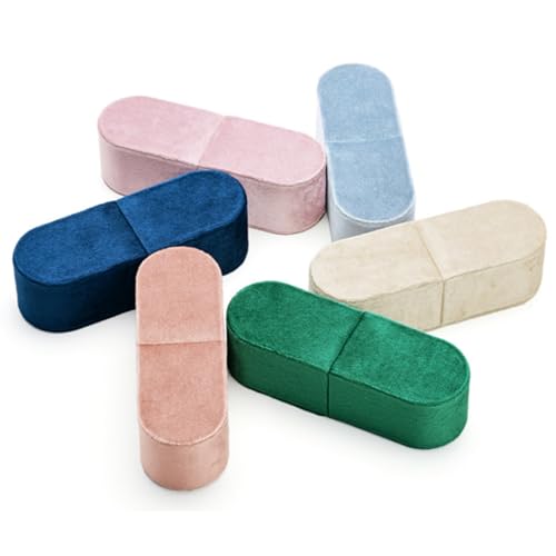 Joyero de terciopelo de alta calidad con forro suave protector de anillos de compromiso 7