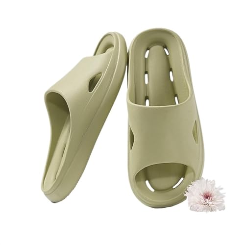 Slippers Pillow Slippers for Women Soft Open Toe Anti-Slip Quick Drying Sandals Indoor Outdoor EVA Slippers Summer Sandals(Green,39-40)