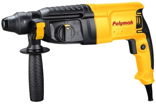 Image of 950W Rotary Hammer Drill | 26 mm | Heavy-Duty Drilling & Chiseling Tool | 1300 RPM | 3.3 J Impact Energy | Quick-Change System | Lightweight 3 kg | Soft-Grip Handle | 6-Month Warranty | Yellow