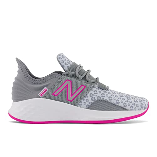 Image of New Balance Kid's Fresh Foam Roav V1 Lace-up Sneaker, Moon Dust /Steel /Silver Metallic, 1 Wide Little Kid