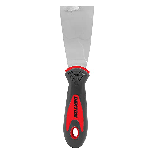 Dekton 2 Professional Scraper - Heavy Duty Stainless Sturdy Steel Blade| Ergonomic Rubber Grip Handle for Comfort| 2 Blade| Ideal for Scraping Wallpaper Filling Cracks and Repairing Holes| Durable