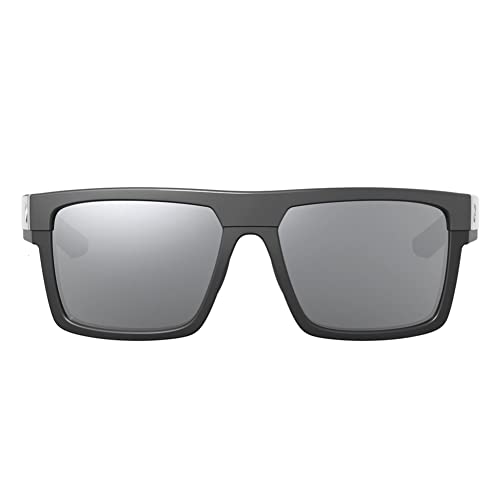 Leupold Becnara Sunglasses, Matte Black/Gloss Black Frame, Square Shadow Gray Flash Lens, 1791023