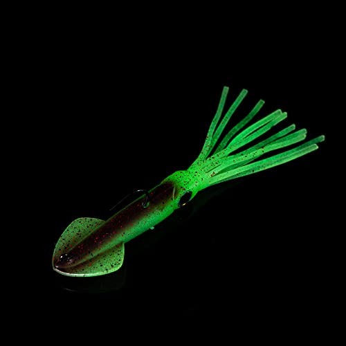 Goture 2Pcs Fishing Squid Lures Soft Luminous Octopus Trolling Saltwater Bait With Hook Octopus Jig #TOP5