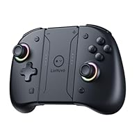 Controle sem Fio para Nintendo Switch Hall Effect Bluetooth, Vibração, Sensor de Movimento, Pega Confortável, Preto Básica