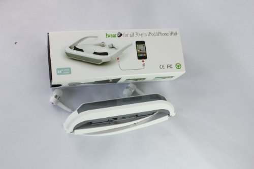 Prober 84inch Iphone Gadgets Virtual Video Glasses 16:9 Widescreen Flcos Head up Display Eyewear Personal Privacy Player for Apple Iphone 4/4s Ipod Ipad