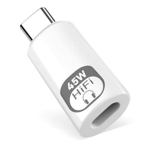 Image of Verilux 2 in 1 Light-ning to C Earphone Converter, PD 45W Type C Male to Light-ning Female Adapter with 480Mbps High-Speed Data Transmission for iPhone 16 /15 Series, iPad mini /Air /Pro