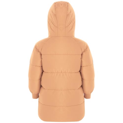 Loyan Toddler Boys Girls Thick Padded Coats Lightweight Winter Outerwear Hooded Puffer Jackets Orange 4-5 Years4