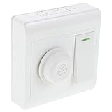 Panneau de montage en surface : grâce à sa conception murale, le contrôleur de ventilateur de plafond, doté d’un cache pour interrupteur d’éclairage et d’un cache pour interrupteur de ventilateur, s’installe facilement sur tout type de mur ou finition. commande universelle pour ventilateur de plafond, variateur d’intensité LED inclus