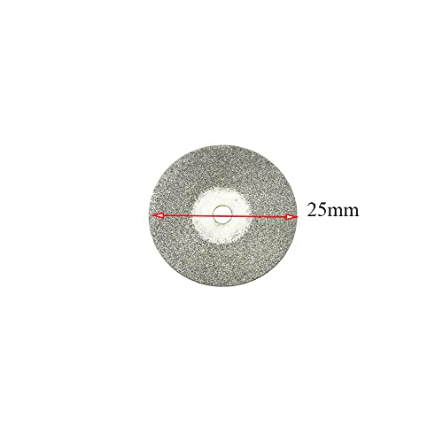 Yuyuvan 25Mm Diameter Diamond Cutting Wheel With 2.35Mm Mandrel Smooth Cut Through Tidy Operation Less Heat Diamond Coated Disc 5 Pcs For Dremel Rotary Tool Cut Stone Glass Ceramic Tile #TOP4