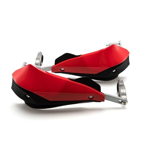 Protège-mains moto universel rouge pour éliminer le froid aux mains sur le guidon