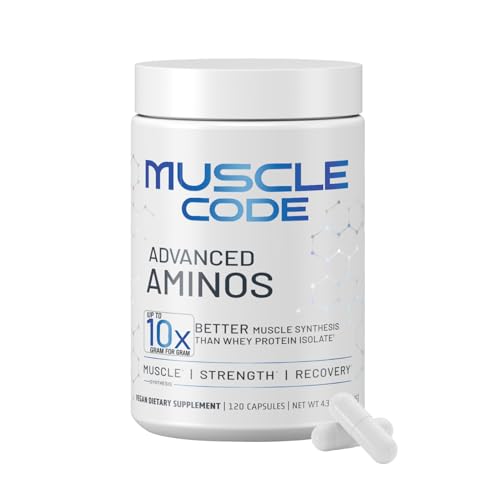 NAUTILUS Muscle Code Essential Amino Acid Capsules Muscle Synthesis & Repair & Strength Unflavored 30 Servings Clinically Studied 0g Sugar Keto Vegan Gluten Free Dairy Free