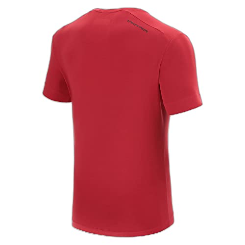 T-Shirt Macron Athleisure Scc Dubrovnick rouge homme coupe moulante été