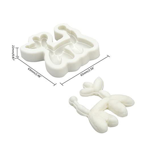 Molde de silicona para fondant en forma de perro globo miniatura 5