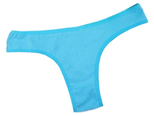 6-Pack Women's Cotton Soft Thong Panties Underwear In Multiple Sizes (Regular M) Black #TOP1