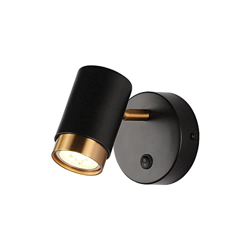 Aplique de pared interior moderno con interruptor de cableado y foco GU10 2