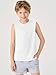 Haloumoning Boys Tank Tops Casual Sleeveless Crewneck Athletic Workout Tees Basic Solid Undershirts 5-14 Years, White, 5-6 Years