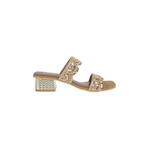 Image of Mochi Women synthetic embellishments Ethnic Slip-on Sandal