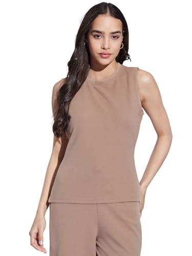 Image of Selvia Women's Textured Lycra Solid Top