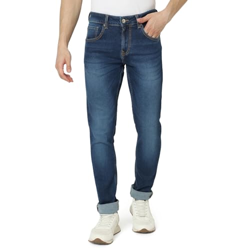 Image of Spykar Men's Slim Fit Low Rise Casual Jeans