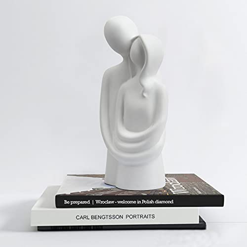 Notakia Hugging Couple Sculptures Home Decor Modern Romantic Love Statue For Office Bookshelf Desktop Decorations (Hugging Couple White) #TOP3