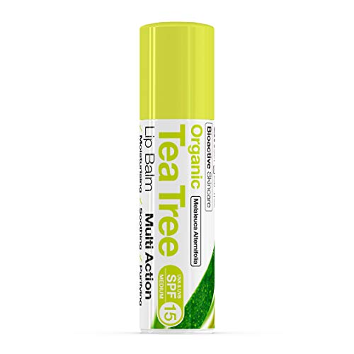 Dr Organic Tea Tree Lip Balm, Moisturising, SPF 15, Mens, Womens, Natural, Vegetarian, Cruelty-Free, Paraben & SLS-Free - Image 2