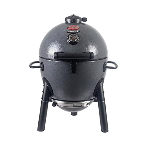 Char-Griller® AKORN® Jr. Portable Kamado Charcoal Grill and Smoker with Cast Iron Grates and Locking Lid with 155 Cooking Square Inches in Ash, Model E86714 Cover