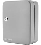 GLIVE (LABEL) Wall-Mount Security Key Holder Box & Metal Safe Cabinet Hanging Key Manager with In...