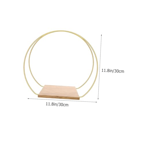 Aro centro de mesa de metal y madera estable Ipetboom floral para decoración de bodas 3