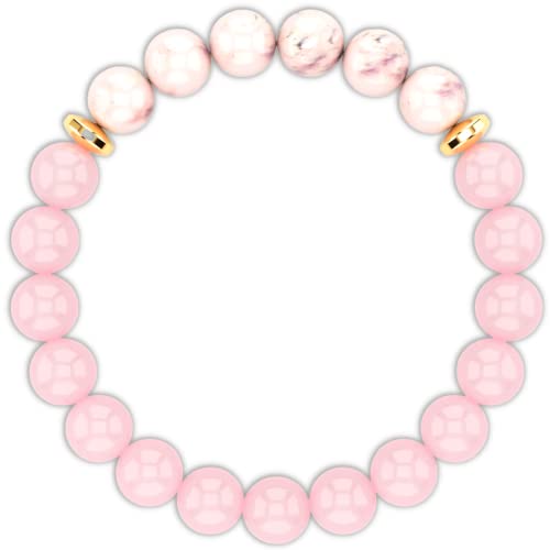 [Healing Trust] Rose Quartz Bracelet For Women, Rose Quartz Crystal, ...