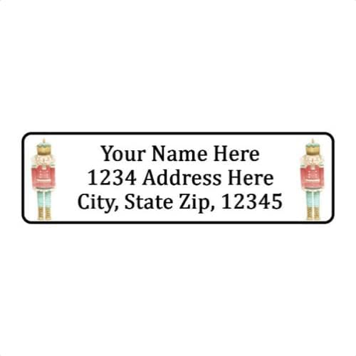 Personalized Nutcracker 1/2" x 1.75" Return Address Labels Stickers (800)