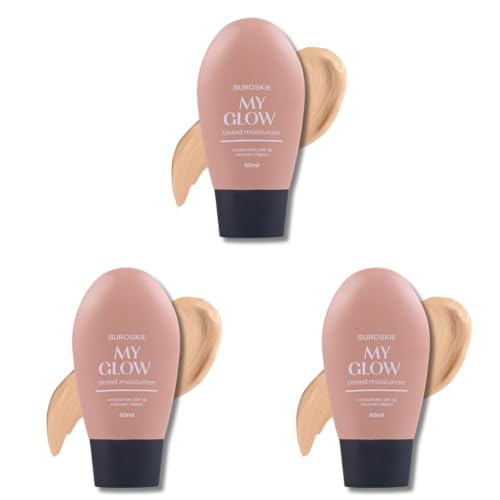 Image of Suroskie My Glow All-In-One Tinted Sunscreen Spf 30 Moisturizer 60 Ml Light Shade | Natural Glowy Finish | Intense Hydration & Uva /Uvb Protection | Sweat Resistant | Niacinamide Cream For Men & Women