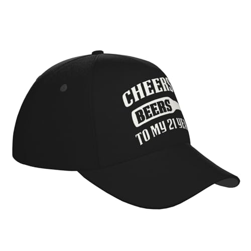 Cheers to 21 Years Birthday 21st Baseball Hats for Men and Women - Classic Adjustable Hats3