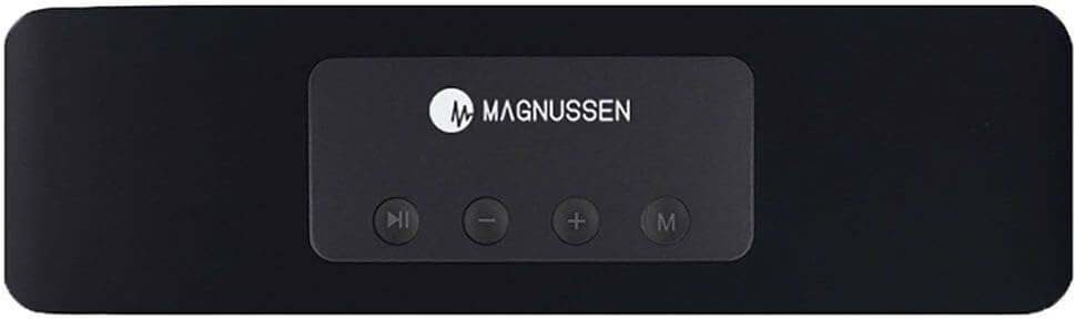 Top panel of Magnussen Audio S3 speaker with control buttons