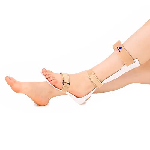 Image of AFO Foot Drop Splint | Ankle & Foot Support Brace for Common Peroneal Nerve Palsy, Hemiplegia & Neurological Conditions | Polypropylene with Velcro Closure (Left, Large, Size 9-10)