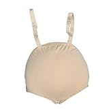 BIMEI Fake Pregnancy Belly Bodysuit Fake Belly Costumes not Include The Fake Pregnant Belly (M, Beige)